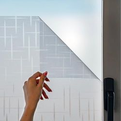 MARAPON® Frosted Glass Window Film with Star Pattern [44.5 x 200 cm] Including eBook with Professional Tips - Static Adhesion - Window Film Self-Adhesive Opaque - Privacy Film Window - Privacy Film
