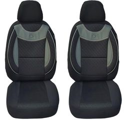 Housses de siège sur Mesure pour sièges de Voiture compatibles avec BMW X5 G05 2018 conducteur et Passager FB : G101 (Noir/Gris)