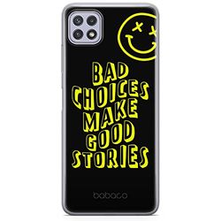 ERT GROUP etui na telefon Samsung A22 5G, case oryginalny i oficjalnie licencjonowany przez Babaco, wzór Bad choices 002, optymalnie dopasowane, plecki z TPU