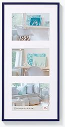 walther design Moldura de fotos azul 3 x 10 x 15 cm galeria com passe-partout, moldura de plástico New Lifestyle KV315L