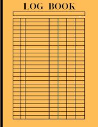 logbook: Large, multifunctional with 7 columns: to track daily activities, time, cleaning, work, expenses, orders and much more. peach color - Softcover