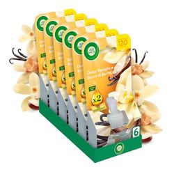 Air Wick Elektrische diffuser voor etherische oliën, 6 navulverpakkingen voor elektrische diffuser met zoete geur vanille en sheaboter, elektrische kamergeur met etherische oliën
