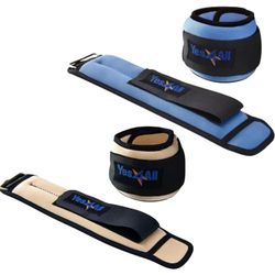 Yes4All Coppia di pesi per polsi e caviglie (0,5 kg + 0,9 kg) con cinghia regolabile, per donne, uomini, per camminare, pilates, palestra, allenamento, fitness