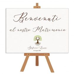 Cartello benvenuto matrimonio albero della vita - Pannello accoglienza invitati albero della vita