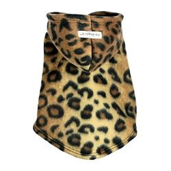 Hip Doggie HD-7PFLP-XL Leopard Veste Polaire à Capuche pour Chien Taille XL
