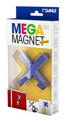 Dahle Mega Magnet Cross XL (70 x 70 mm, inkl. 2 krokar för att hänga föremål) blå