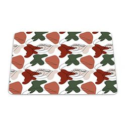 Bonamaison, Tappetino per mouse rettangolare con stampa digitale pop art, base antiscivolo, per ufficio e casa, dimensioni: 22 x 18 cm