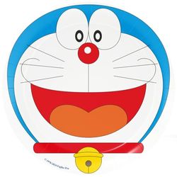 ALMACENESADAN, 5065; 8 kartonnen borden, 23 cm, ideaal voor feestjes en verjaardagen, Doraemon, 23 cm, 8 stuks