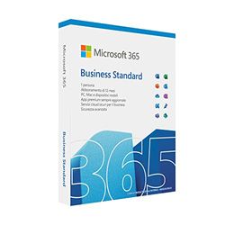 Microsoft 365 Business Standard | per 1 persona | fino a 5 PC/Mac + 5 dispositivi mobili + 5 tablets | 1 abbonamento annuale | codice di attivazione via posta