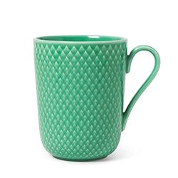 Lyngby Porcelæn Gobelet avec anse 33 cl Rhombe Color Mix & Match, vert
