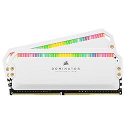 Corsair Dominator Platinum RGB 16GB (2x8GB) DDR4 3200MHz C16, RGB LED Desktop Memory (High Performance and Response Times, 12 Customisable CAPELLIX RGB LEDs) - White