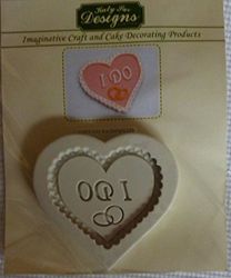 Katy Sue Stampo in silicone a forma di cuore per matrimonio, San Valentino, decorazione di torte, cupcake, zucchero, caramelle e argilla, per uso alimentare