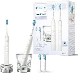 Philips Sonicare DiamondClean Series 9000 - Verpakking van twee sonische elektrische tandenborstels - Schonere tanden en tandvlees, met mobiele app, in wit (model HX9914/62)