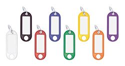 WEDO 262811899 Key Fob for Labelling, Pack of 100, with Ring