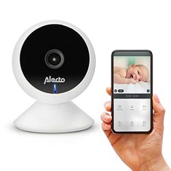 Alecto Babyfoon met Camera en WiFi/WLAN - SMARTBABY5 Video Babycamera met Nachtzicht - Baby Monitor Indoor met Intercom en App Bedienbaar - Wit