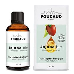 FOUCAUD | Olio Vegetale di Jojoba | Simmondsia Chinensis | BIOLOGICO | 100% Naturale | Capelli | Lucentezza e Morbidezza dei Capelli | 50 ml | Marca Francese Nata nel 1946