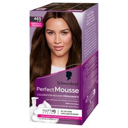 Schwarzkopf - Perfect Mousse - Coloration Cheveux - Mousse Permanente sans Ammoniaque - Masque Soin 96 % d'ingrédients d'origine naturelle - Châtain Chocolat 465, 1 Unité (Lot de 1)