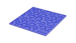 Lodge Dessous de plat carré en silicone Bleu 17,8 cm