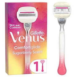 Gillette Venus Comfortglide Sugarberry Scheersysteem Voor Vrouwen, 1 Hanvat - 1 Mesje, 5 Mesjes Voor Een Gladde Scheerbeurt En Een Zachte Huid