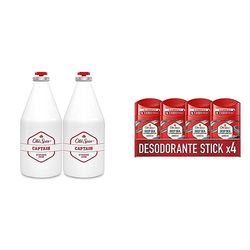 Old Spice Captain Loción Aftershave, PACK x 2, 100 ml & PACK X4 Deep Sea Desodorante en Barra para Hombres, 50 ml
