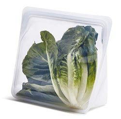 Stasher Stand Up Bag Mega (trasparente) | Sacchetti sandwich riutilizzabili per viaggi e cibo | Sacchetti in plastica con chiusura a zip | 24,1 cm x 27,9 cm x 3,8 cm / 3L
