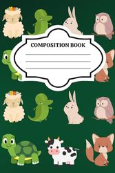 composition notebook: Cute squishy animals
