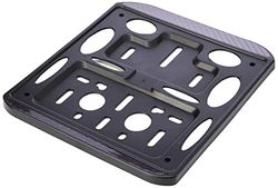 4R Quattroerre.it - 16107 - Suporte de matrículas universais para moto, preto carbono