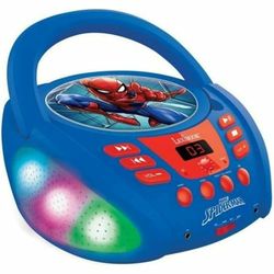 Lexibook, Spider-Man, Lecteur CD Bluetooth pour Enfants - Portable, Effets Lumineux, Prise Micro, Entrée aux-in, Pile ou Secteur, Filles, Garçons, Bleu/Rouge, RCD109SP