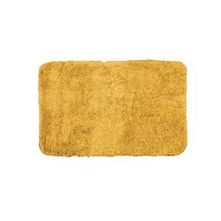 Douceur d'Intérieur, Alfombra de baño de 50 x 80 cm, Color Ocre, Microfibra Lisa, Softness