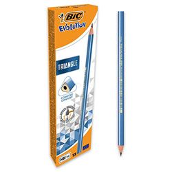 BIC Evolution Triangle, Matite HB2 Con Fusto Triangolare, Mina Resistente ed Antirottura, Prodotte Senza Legno, 12 Unità