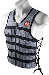 HYPERWEAR Hyper Vest PRO Unisex 4,5 kg justerbar viktad väst för fitnessträning, XL, grå