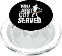 Bádminton Game Lover Served Shuttlecock Player Badminton PopSockets PopGrip para MagSafe
