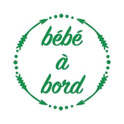Ambiance Sticker Autocollant de Voiture Bébé à Bord Vert Cactus - H15 x L15 cm