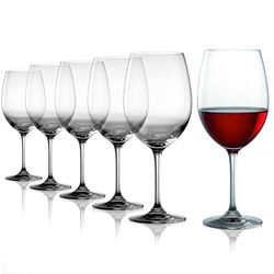 Stölzle Lausitz Calici Bordeaux Event Set 6 Pezzi 635 ml – Eleganti Calici Ideali per Bordeaux – Calici di Vino Rosso in Cristallo per Massima Aroma – Lavabili in Lavastoviglie & Made in Germany