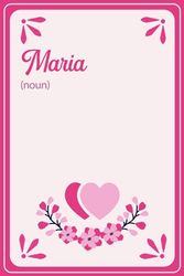 Maria: Maria Notebook Gift, Cute Pink Personalized Gift for Girls Called Maria | 6x9, 100 Blank Pages, Perfect Notebook with Name Maria