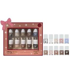 Holler and Glow Merry Mani Miniature Nail Polish 10-Piece Gift Set, Includes Neutral Toned Shades