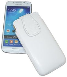 Suncase Leren hoesje speciaal voor de Samsung Galaxy S4 mini i9195 wit (niet geschikt voor de Galaxy S4 i9505)