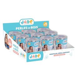 J.A.D.E - Pack de 9 Sets de 300 Perles - Loisir Créatif - 105720PA - Bois FSC - Activités Manuelles - Adultes - Enfants - Imagination - Cadeaux - Anniversaire - Écoresponsable - À Partir de 4 Ans