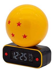 Teknofun - Relógio despertador sem fios Dragon Ball Z - Bola de cristal - multifuncional - Da tempo, música e decoração - amarelo, preto e laranja - USB