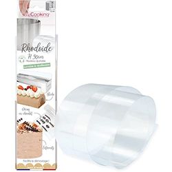 ScrapCooking - Ruban de Rhodoïde H 30 cm x 1,5m - Rouleau Rhodoid Pâtissier Transparent - Pour Gâteaux, Entremets, Mousses, Cheesecakes - Feuille Accessoire Pâtisserie - Fabriqué en France - 9427