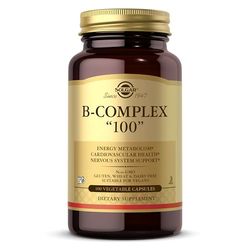 Solgar Vitamin B-Complex "100" Extra High Potency Vegetable Capsules - Pack of 100 - Supports Mental Performance and Reduces Fatigue - Vegan