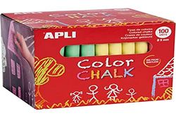 APLI Kids 14575 Tiza Col Surtidos Redonda, 100U