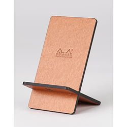 RHODIA 194403C - Support pour Téléphone Mobile Cuivre - 8 x 8,5 x 13 cm - Extérieur Simili Cuir - Collection Home Office rama - Organisation de Bureau & Rangement Design