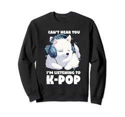 No puedo oírte, estoy escuchando mercancía de K-pop Arctic Fox Sudadera