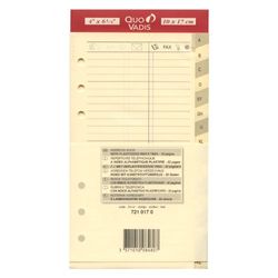 Quo Vadis - Ricarica accessori per agenda Tel Timer 17, 10 x 17 cm, colore: Avorio