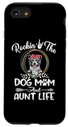 Custodia per iPhone SE (2020) / 7 / 8 Akita Rocking The Dog Mom and Aunt Life Funny Mothers Day