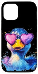 Colori freddi con anatra e divertente Love Goggles Costume Custodia per iPhone 12/12 Pro