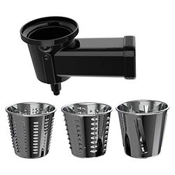 Cecotec Attacco impastatrice per insalata Twist&Fusion 3 fusti intercambiabili, ideale per tagliare, grattugiare e affettare verdure, acciaio inossidabile