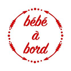 Ambiance Sticker Autocollant de Voiture Bébé à Bord Rouge Tomate - H15 x L15 cm