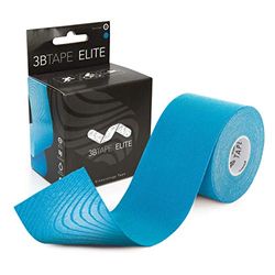 3B TAPE ELITE (5m x 5cm) - Cinta de Kinesiología, Cinta de Soporte Elástico para Músculos y Articulaciones dedicada al Deporte, Ejercicio, Recuperación de Lesiones y Dolor Muscular - Azul